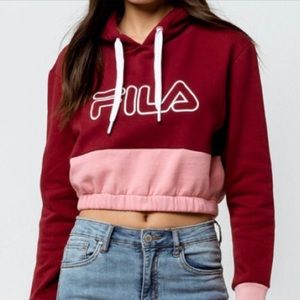 Fila Dora Mulberry womens cropped hoodie
